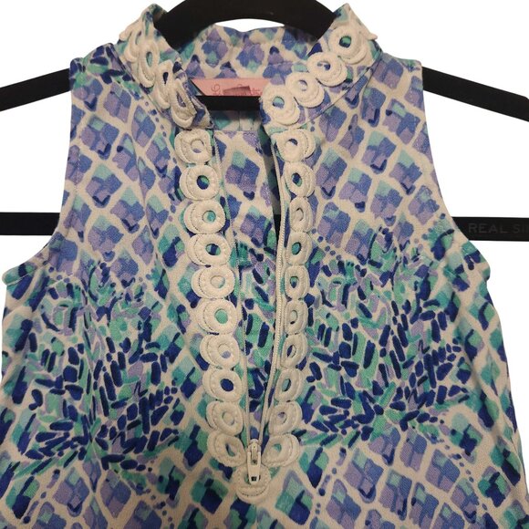 Lilly Pulitzer Girls Jane Shift Dress Size 3 Coastal Pineapple - Picture 4 of 11